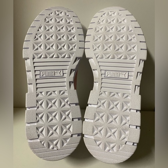 Puma Mayze Platform Sneakers Women’s 7 Lace Up Shoes White Casual New Pink - Picture 11 of 12